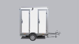 Mobile double toilet 300L